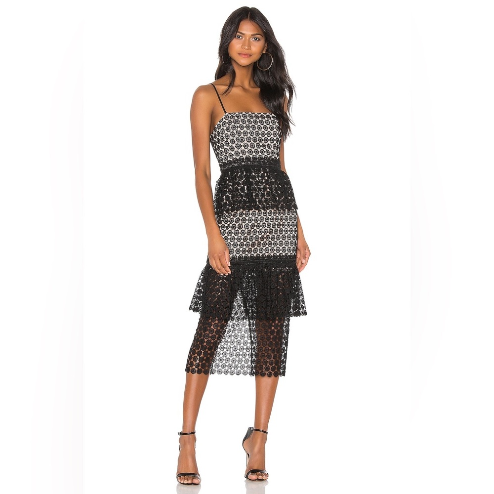 Nbd Women's Black Dolores Midi Dress
